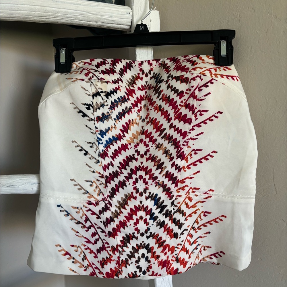 Bebe Cream Strapless Crop Top